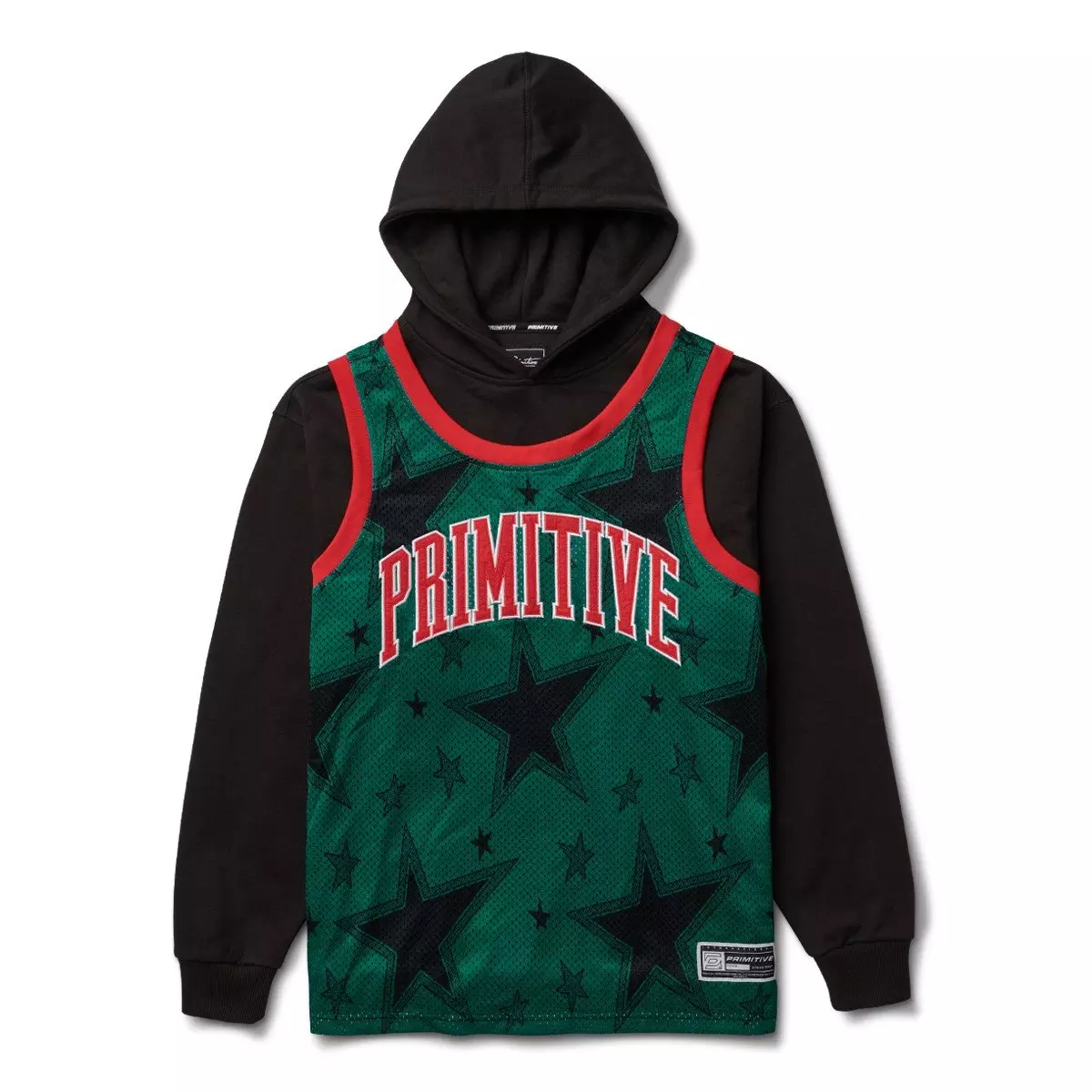 Primitive Men s Two Fer Jersey Hoodie